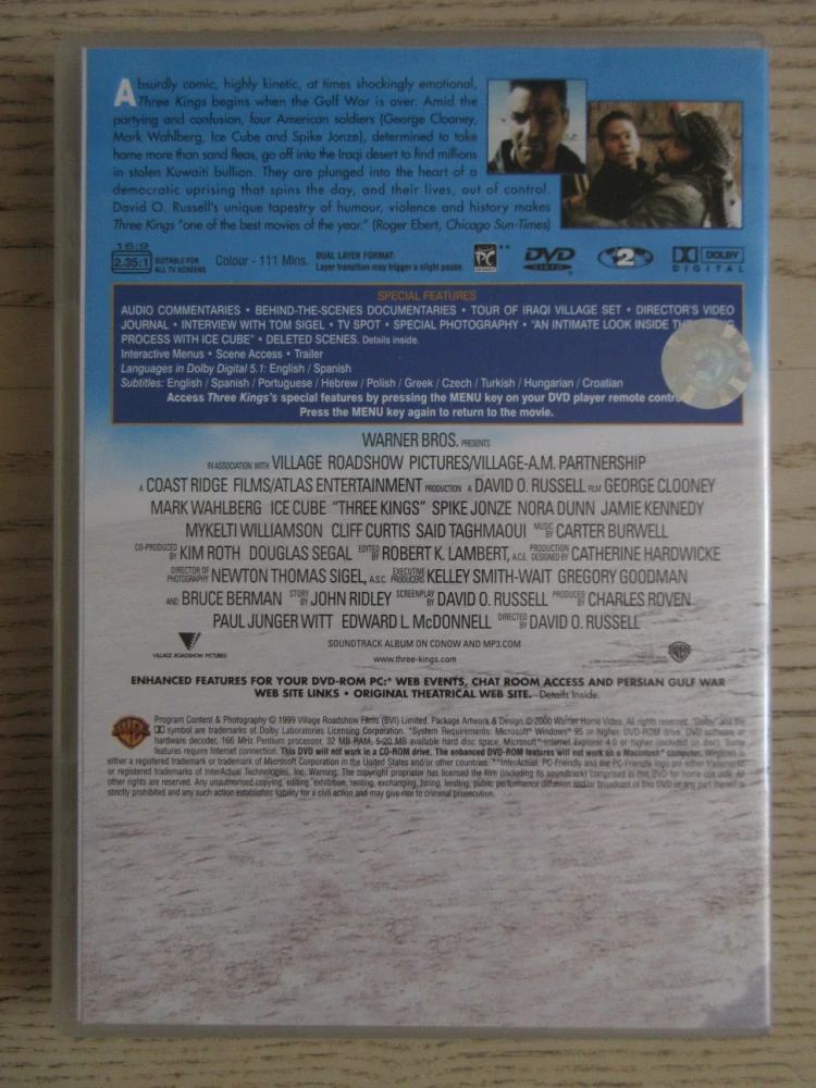 TŘI KRÁLOVÉ, G. CLOONEY, M. WAHLBERG, ICE CUBE, DVD FILM