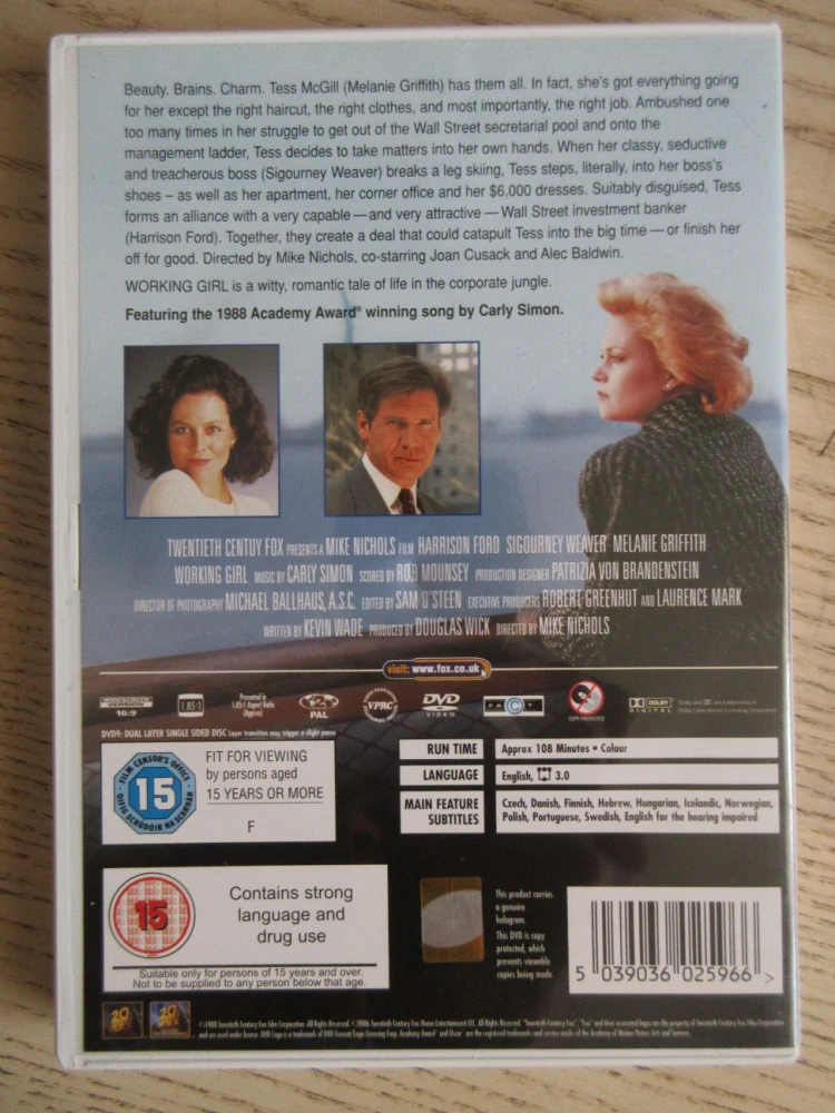 PODNIKAVÁ DÍVKA, H. FORD, M. GRIFFITH, DVD FILM