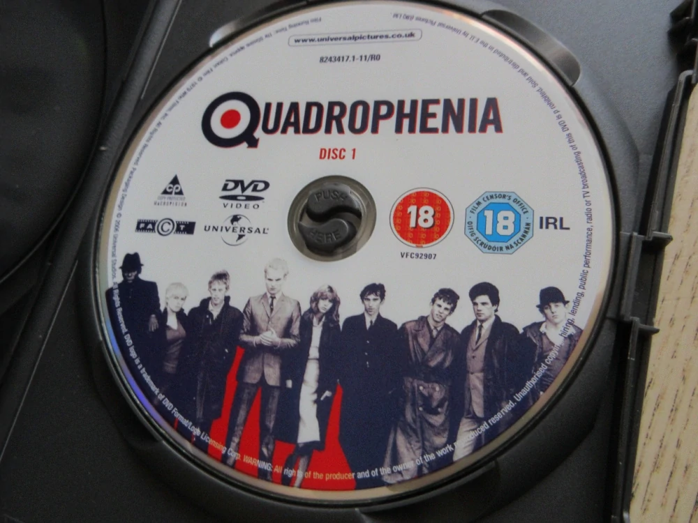 QUADROPHENIA, P. DANIELS, M. WINGETT, 2X DVD FILM