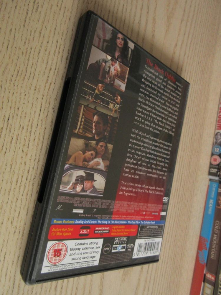 ČERNÁ DAHLIA, HARTNETT, JOHANSSON, GB OBAL, ČESKÉ DVD FILM VČETNĚ BOOK