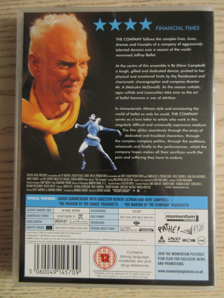 COMPANY, GB OBAL, ČESKÉ DVD FILM