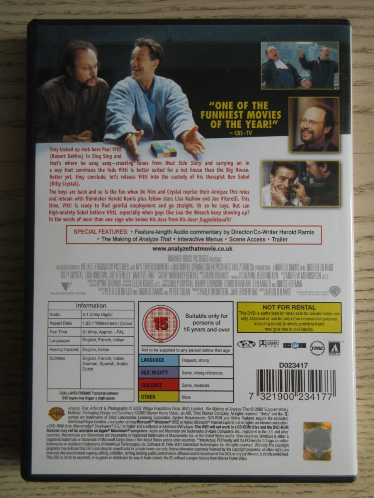 PŘEBER SI TO ZNOVU, DE NIRO, CRYSTAL, GB OBAL, ČESKÉ DVD FILM