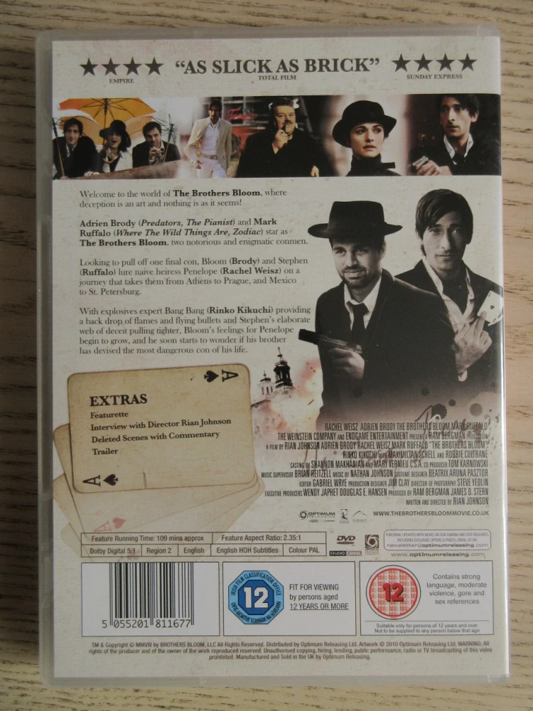 BRATŘI BLOOMOVI, BRODY, WEISZ, GB OBAL, ČESKÉ DVD FILM