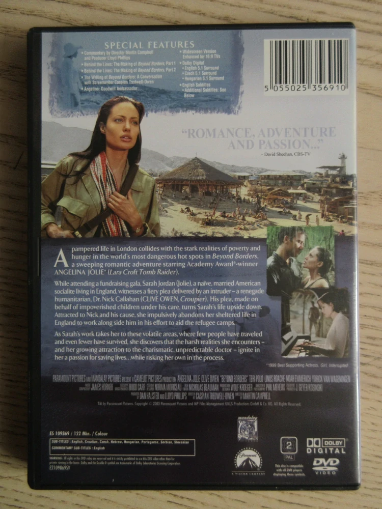 HRANICE ZLOMU, JOLIE, OWEN, GB OBAL, ČESKÉ TITULKY, DVD FILM