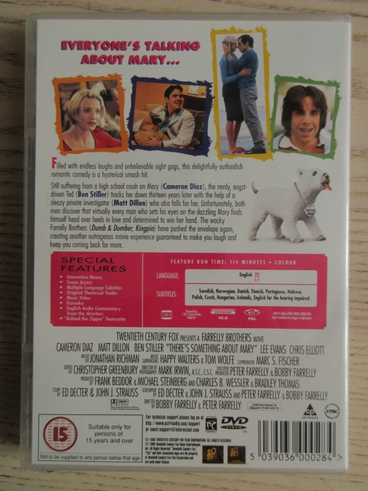 NĚCO NA TÉ MARY JE, DIAZ, STILLER, GB OBAL, ČESKÉ TITULKY, DVD FILM