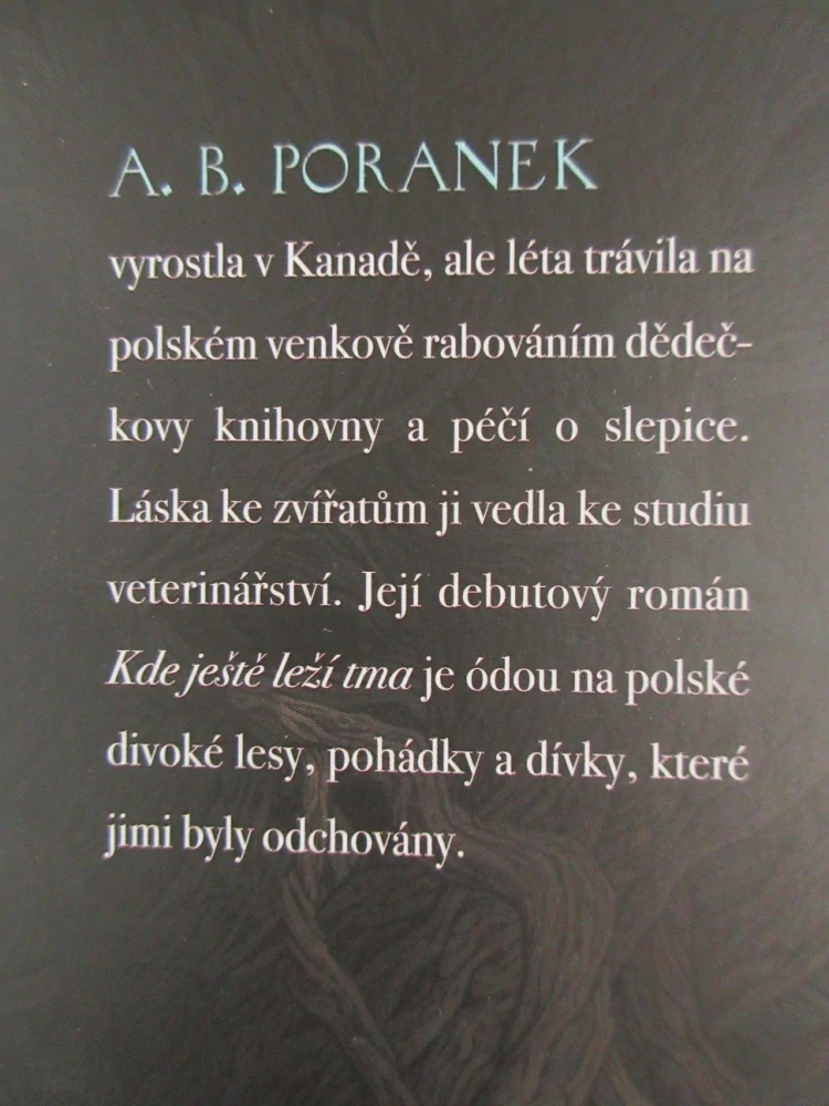 KDE JEŠTĚ LEŽÍ TMA, A. B. PORANEK, **an