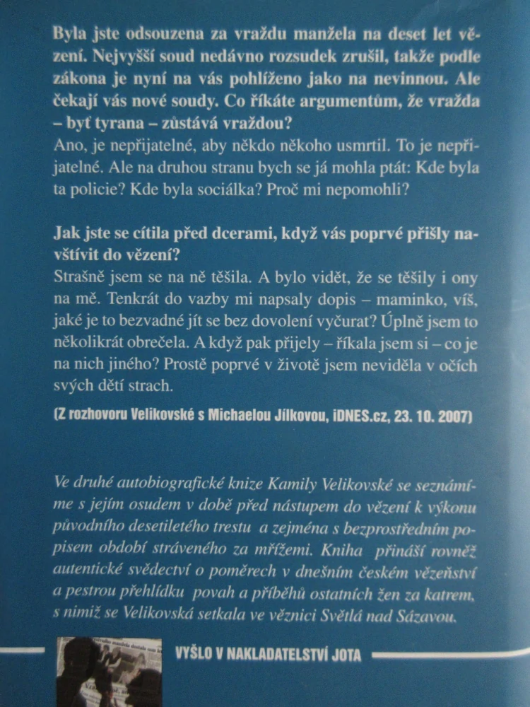 ODSOUZENÁ: JAK SE ŽIJE VE VÝKONU TRESTU, KAMILA VELIKOVSKÁ, **an