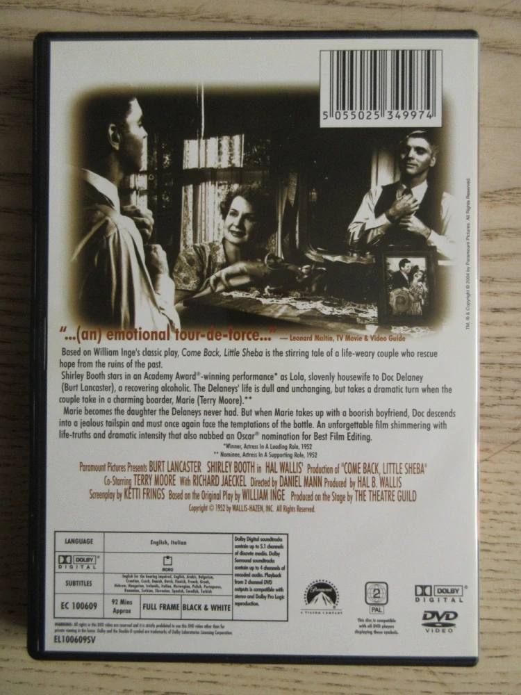 VRAŤ SE SÁBINKO, LANCASTER, DANIEL MANN, GB OBAL, ČESKÉ TITULKY DVD FILM
