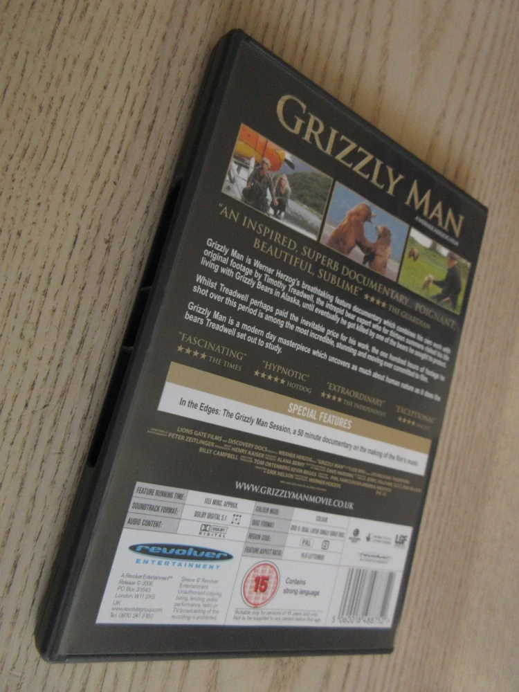  GRIZZLY MAN, GB OBAL, ČESKÁ VERZE, DVD FILM