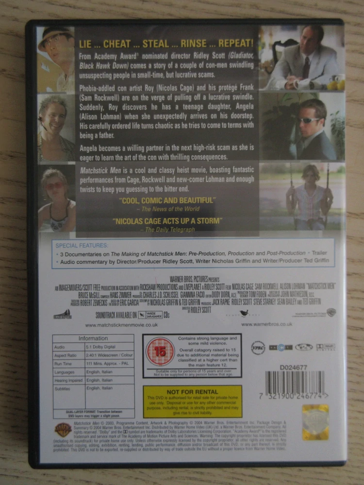 ŠVINDLÍŘI, GB OBAL, ČESKÁ VERZE, DVD FILM