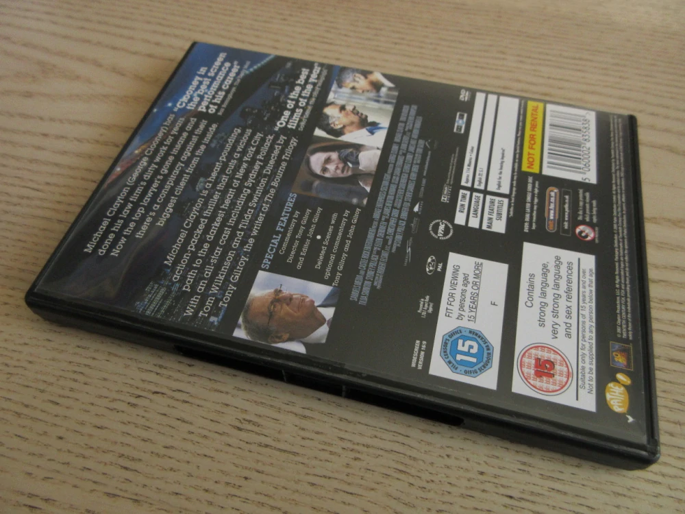 MICHAEL CLAYTON, GB OBAL, ČESKÁ VERZE, DVD FILM