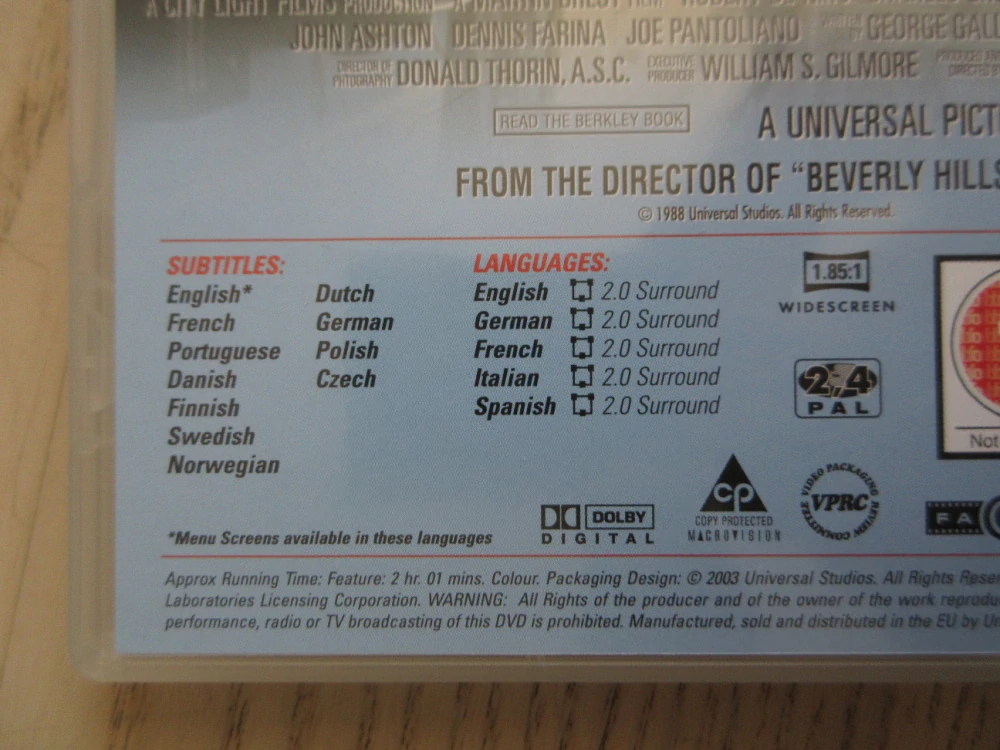 PŮLNOČNÍ BĚH, GB OBAL, ČESKÉ TITULKY, DVD FILM VČETNĚ BOOK