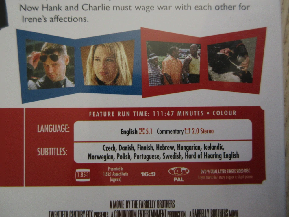 JÁ, MÉ DRUHÉ JÁ A IRENA, GB OBAL, ČESKÉ TITULKY, DVD FILM