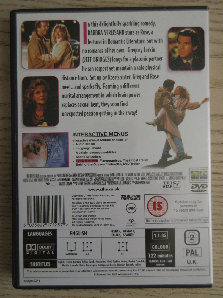 DVĚ TVÁŘE LÁSKY, GB OBAL, ČESKÉ TITULKY, DVD FILM