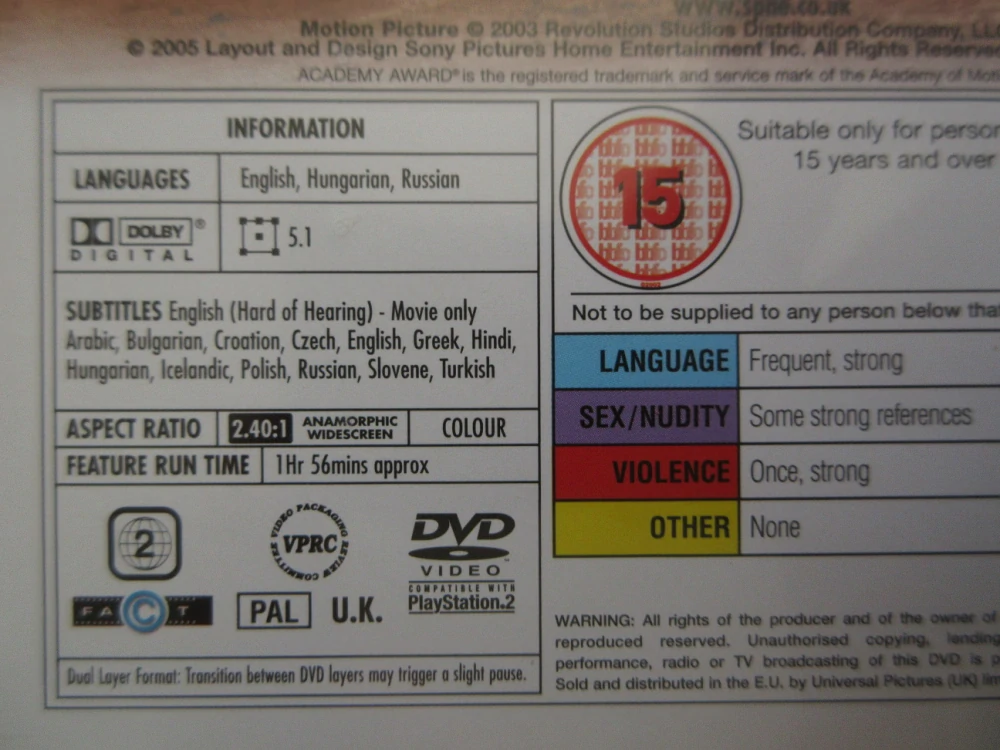 LÁSKA S RIZIKEM, GB. OBAL, ČESKÉ TITULKY, DVD FILM