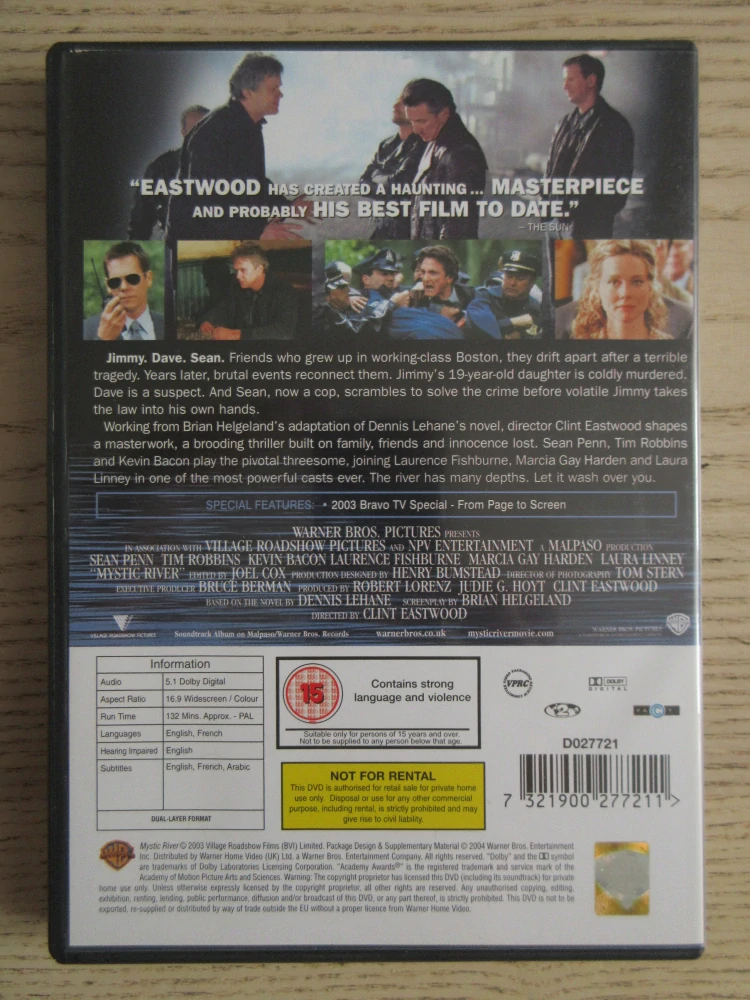 TAJEMNÁ ŘEKA S.PENN, GB OBAL, ČESKÁ VERZE, DVD FILM