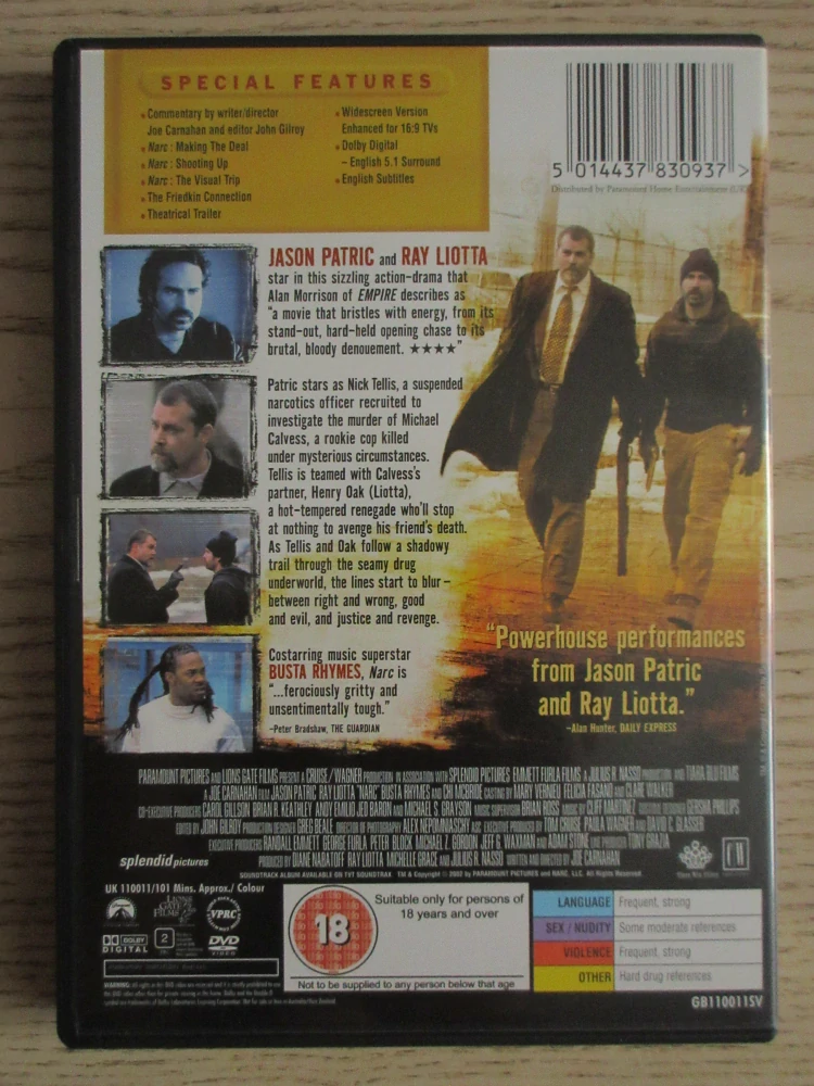 NARKOTIKA, J.PATRIC, GB OBAL, ČESKÁ VERZE, DVD FILM