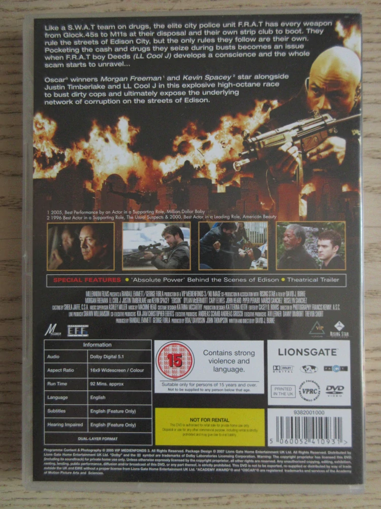 MIMO ZÁKON, M.FREEMAN, K.SPACEY, GB OBAL, ČESKÁ VERZE, DVD FILM