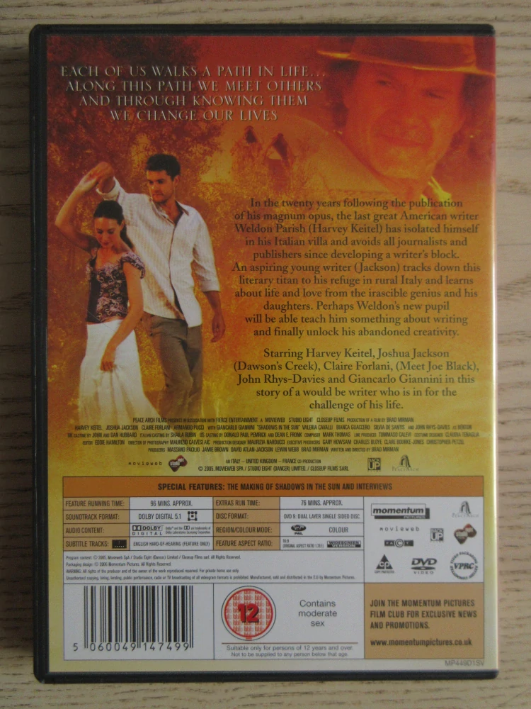 VE STÍNU SLUNCE, H.KEITEL, GB OBAL, ČESKÁ VERZE, DVD FILM