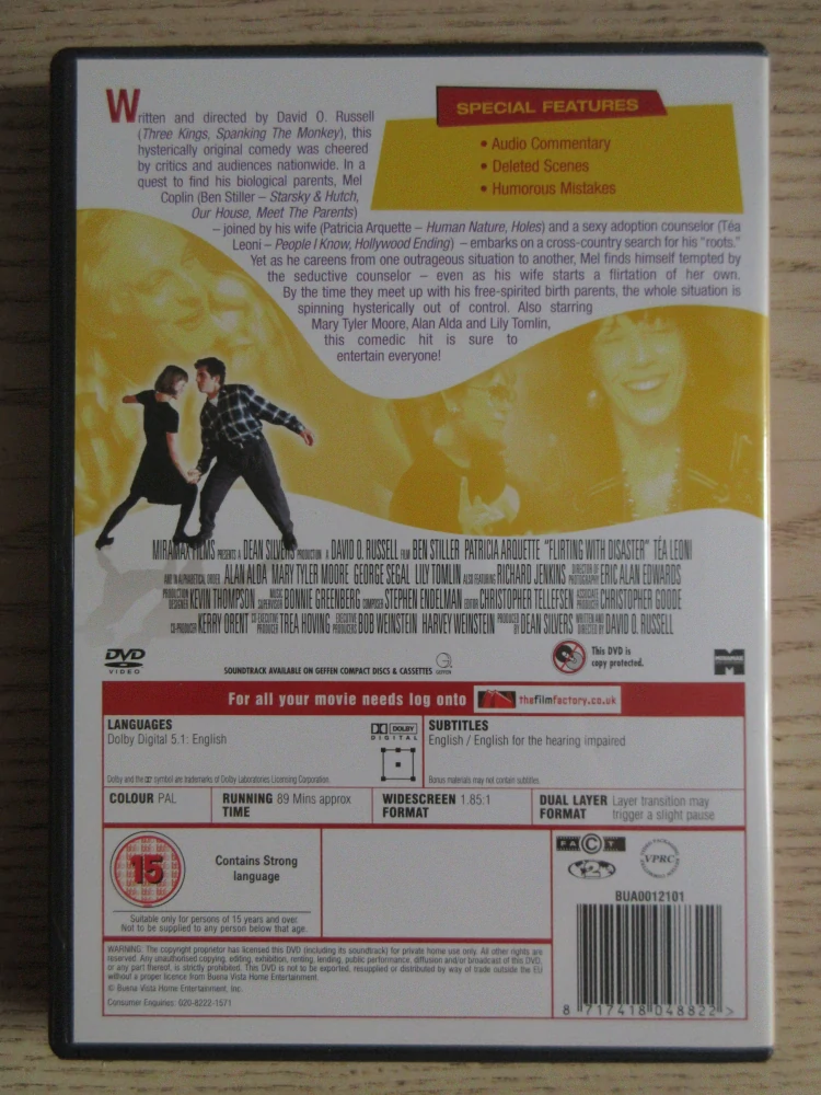 FLIRTOVÁNÍ S KATASTROFOU, B.STILLER, GB OBAL, ČESKÁ VERZE, DVD FILM