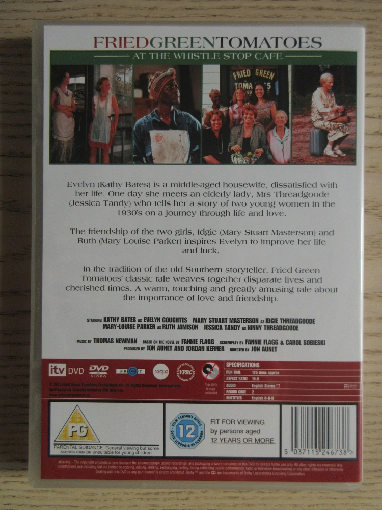 SMAŽENÁ ZELENÁ RAJČATA, K.BATES, GB OBAL, ČESKÁ VERZE, DVD FILM