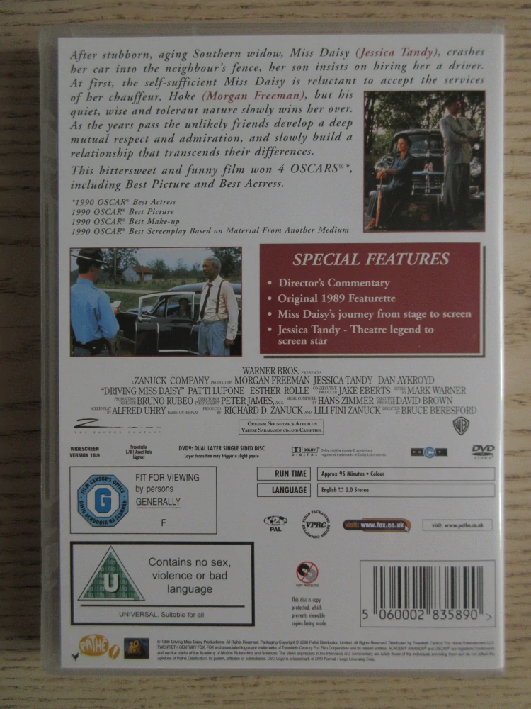 ŘIDIČ SLEČNY DAISY, M.FREEMAN, GB OBAL, ČESKÁ VERZE, DVD FILM