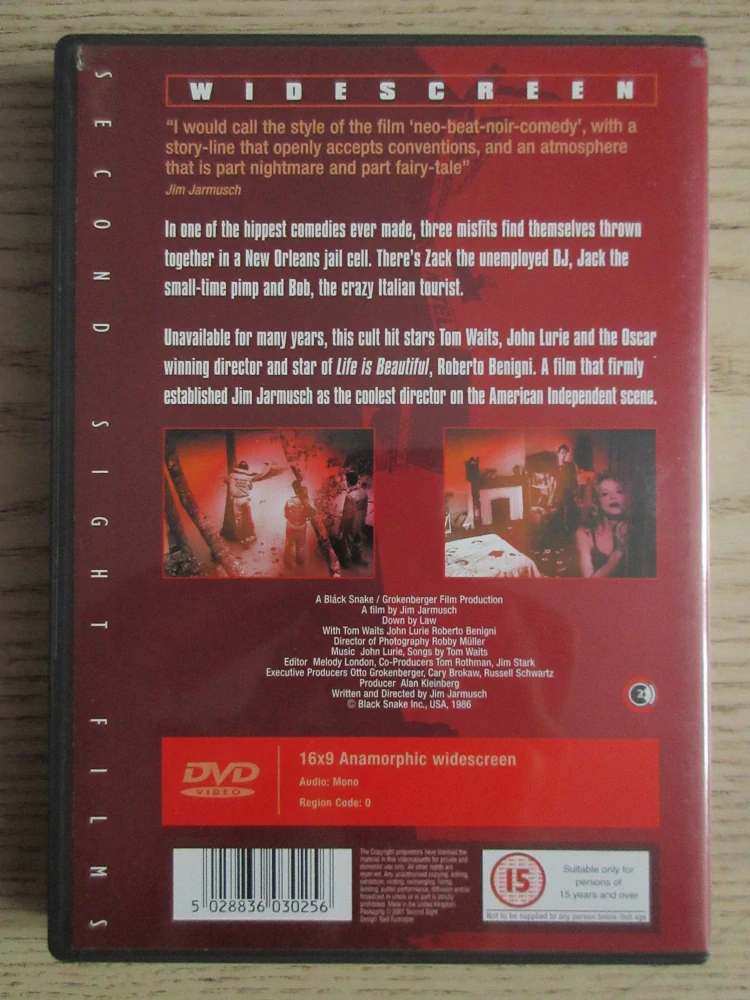 MIMO ZÁKON, J.JARMUSCH, GB OBAL, ČESKÁ VERZE, DVD FILM