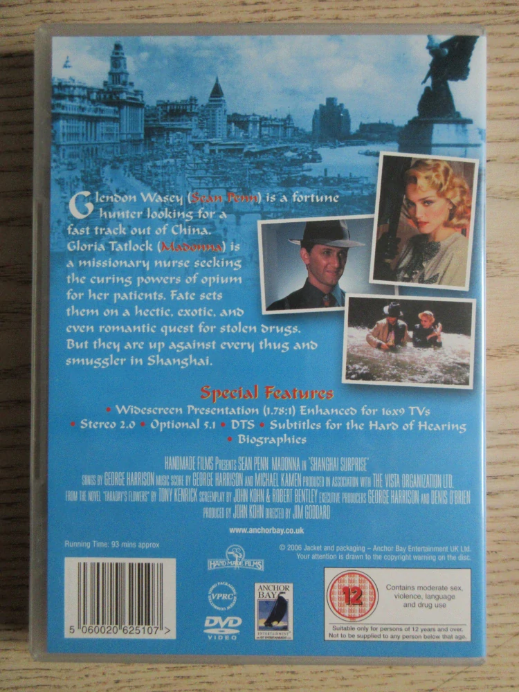 ŠANGHAJSKÉ PŘEKVAPENÍ, MADONNA, S.PENN, GB OBAL, ČESKÁ VERZE, DVD FILM