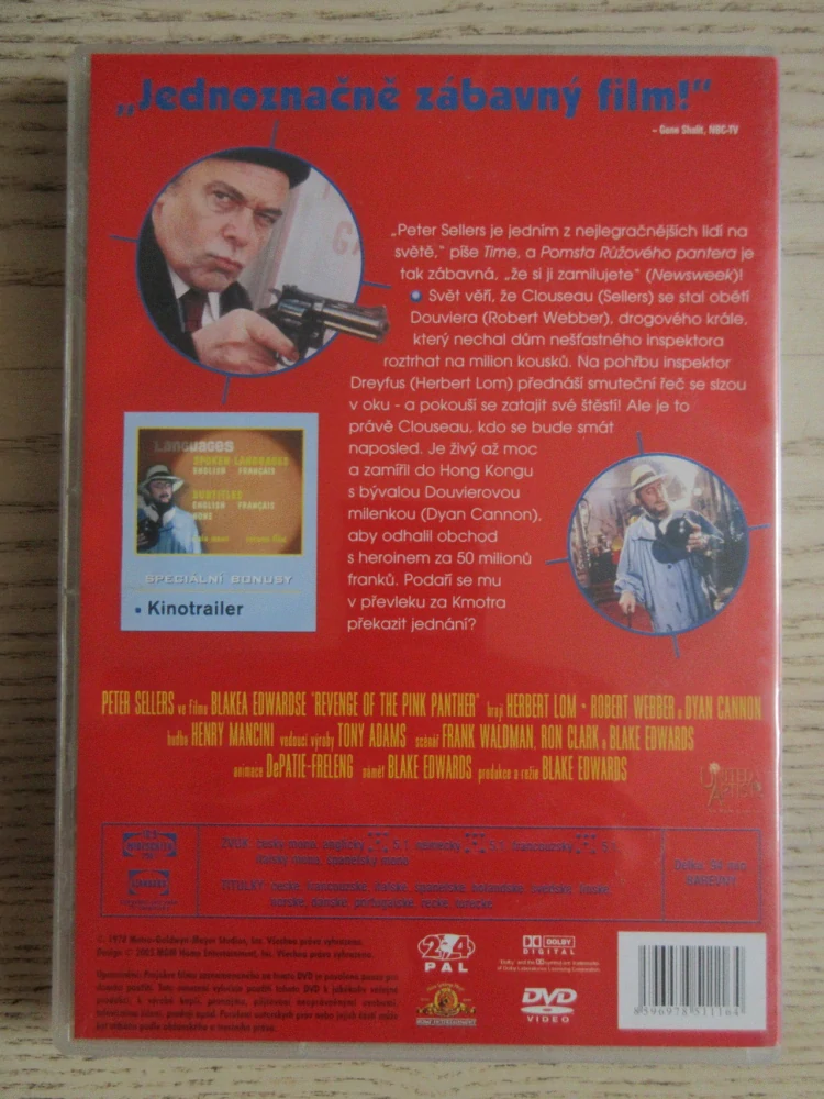 POMSTA RŮŽOVÉHO PANTERA, P. SELLERS, H. LOM, DVD FILM