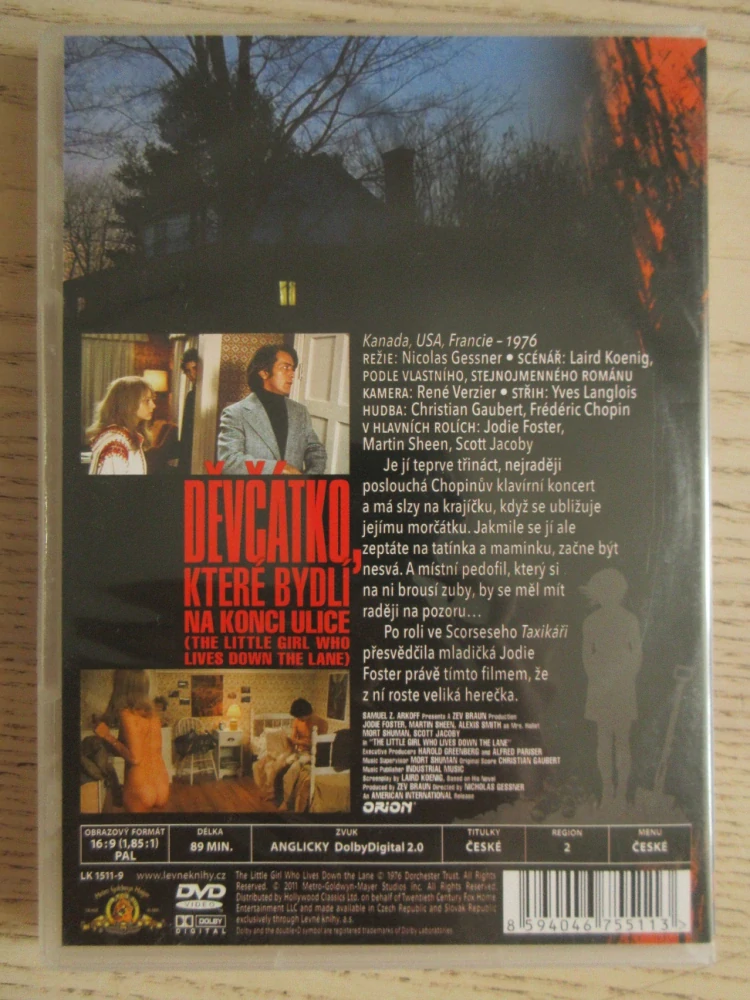 DĚVČÁTKO, KTERÉ BYDLÍ NA KONCI ULICE, J. FOSTER, M. SHEEN, DVD FILM