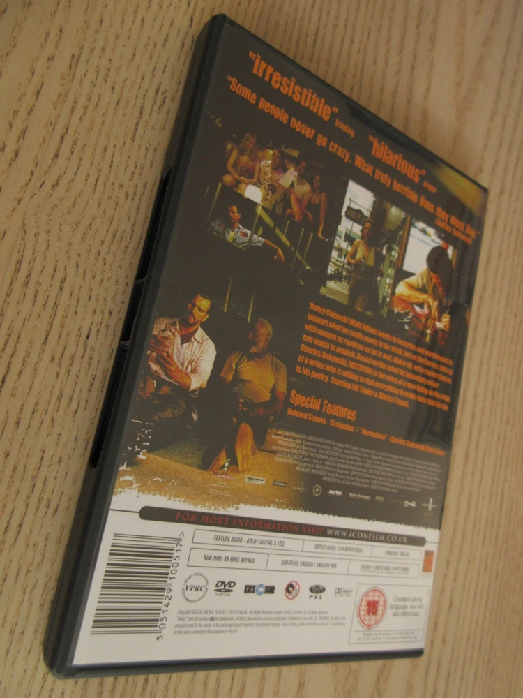 FAKTÓTUM, M.DILLON, C.BUKOWSKI, GB OBAL, ČESKÉ DVD FILM