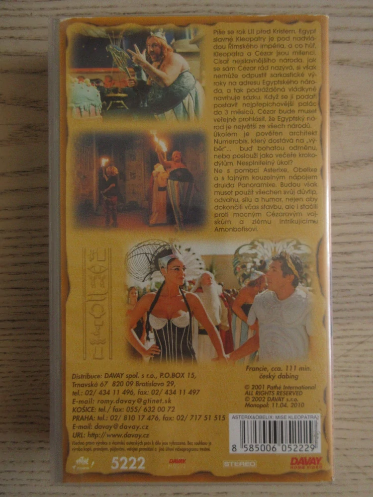 ASTERIX A OBELIX: MISE KLEOPATRA, CH. CLAVIER, G. DEPARDIEU, VHS VIDEOKAZETA