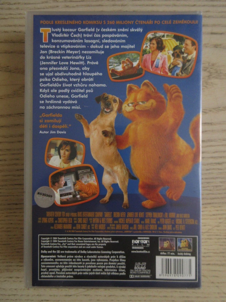 GARFIELD VE FILMU, VHS VIDEOKAZETA