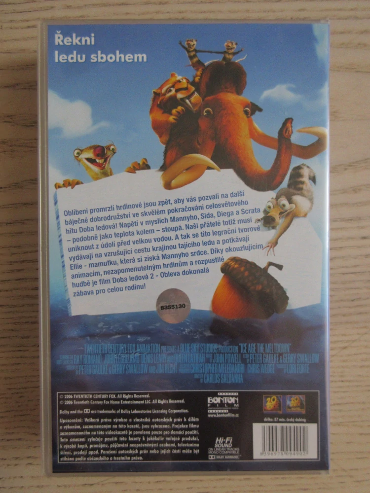 DOBA LEDOVÁ 2: OBLEVA, VHS VIDEOKAZETA