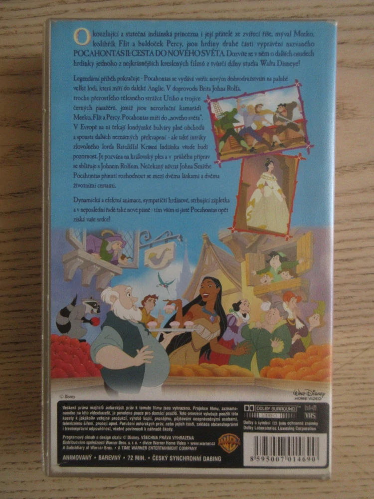 POCAHONTAS II: CESTA DO NOVÉHO SVĚTA, VHS VIDEOKAZETA