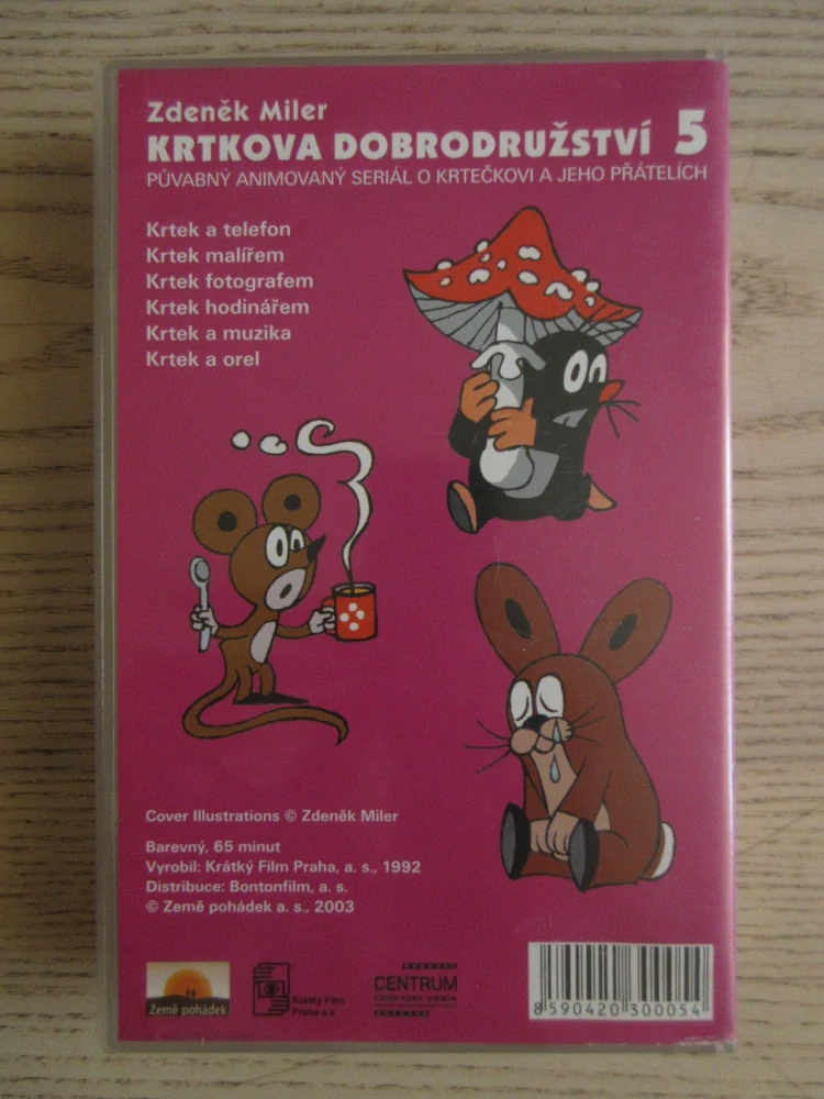 KRTKOVA DOBRODRUŽSTVÍ 5, VHS VIDEOKAZETA