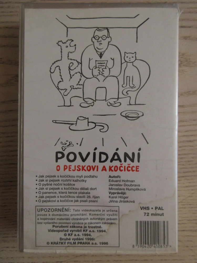 POVÍDÁNÍ O PEJSKOVI A KOČIČCE, VHS VIDEOKAZETA