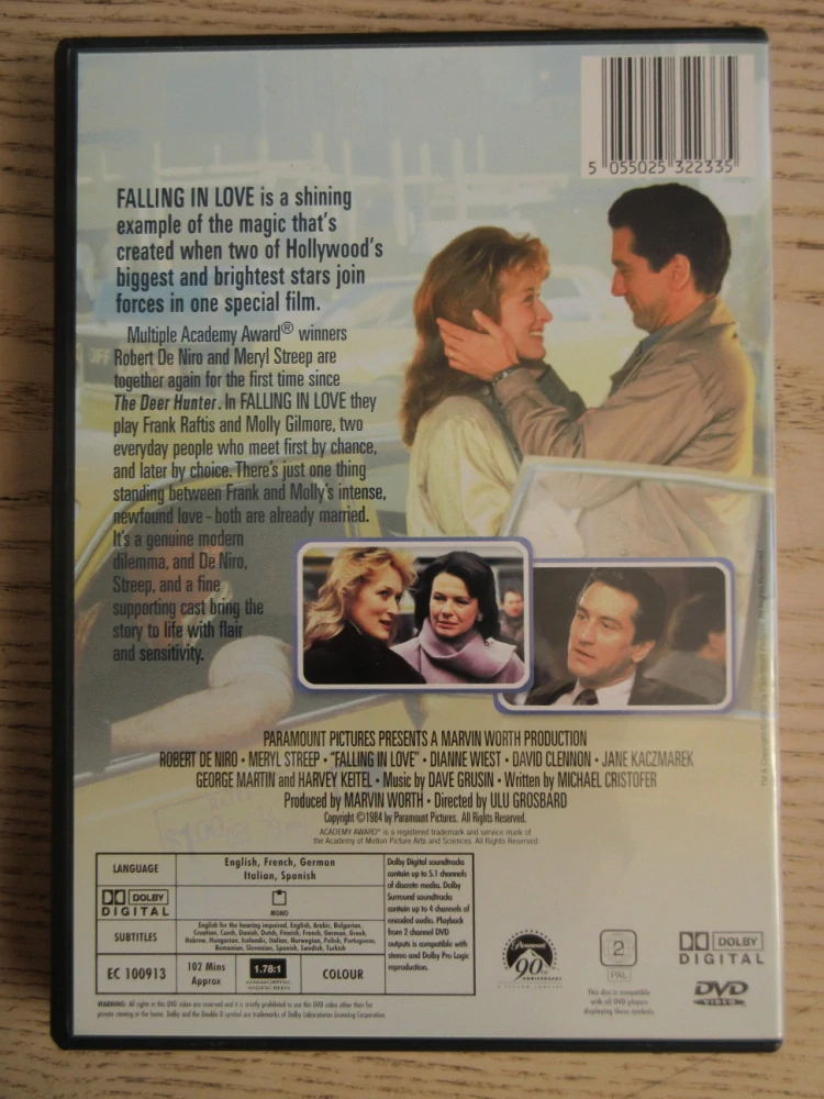 ZAMILOVAT SE .. , R.DE NIRO, M.STREEP, GB OBAL, ČESKÉ TITULKY, DVD FILM