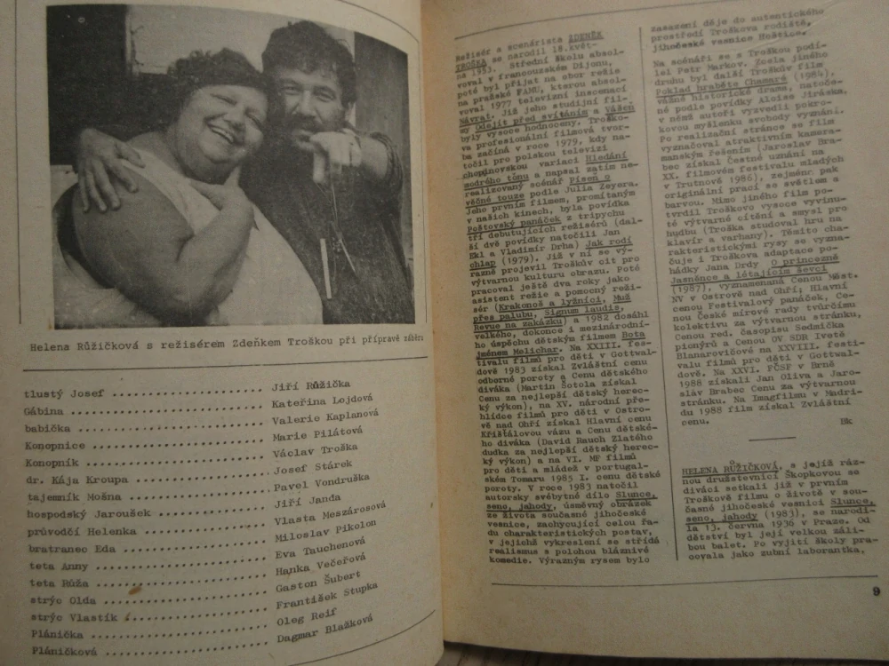ZPRAVODAJ ČESKOSLOVENSKÉHO FILMU, Č. 9/1989, **an