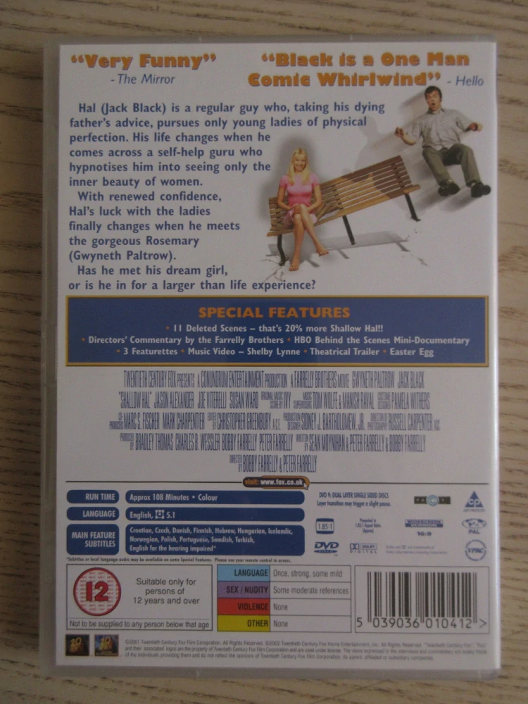 TĚŽCE ZAMILOVÁN, G.PALTROW, J.BLACK, GB OBAL, ČESKÉ TITULKY, DVD FILM