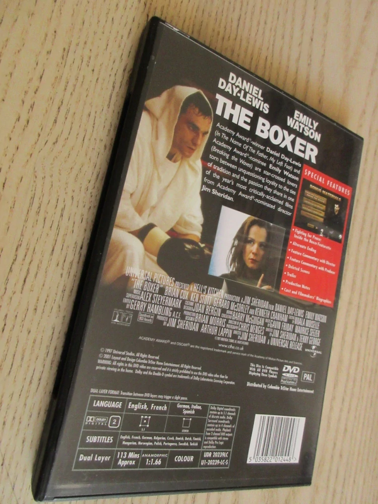 BOXER,D.DAY-LEWIS, E.WATSON, GB OBAL, ČESKÉ TIT. DVD FILM