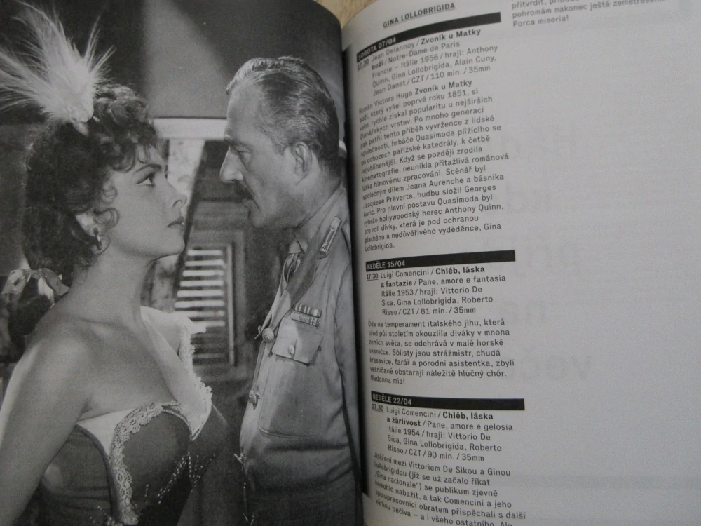 KINO NÁRODNÍHO PONREPO FILMOVÉHO ARCHIVU, G. LOLLOBRIGIDA, Č. 03-04/18, **an
