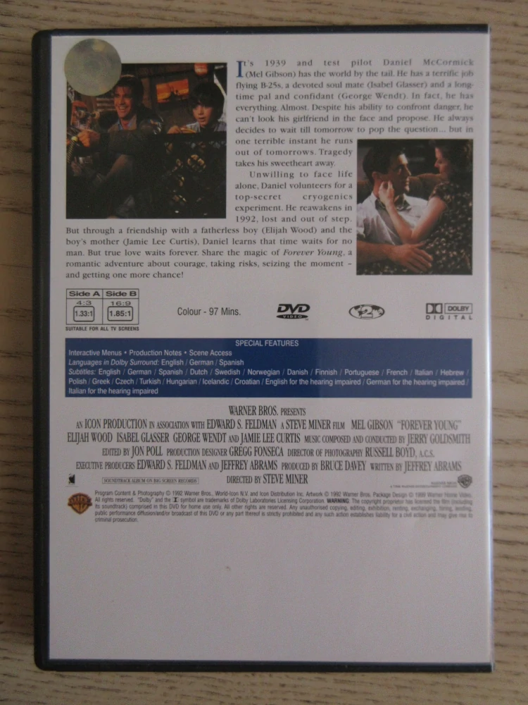 VĚČNĚ MLADÝ, M.GIBSON, GB OBAL, ČESKÉ TITULKY, DVD FILM