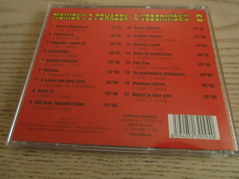 PÍSNIČKY Z POHÁDEK A VEČERNÍČKŮ, 2.,  CD HUDBA