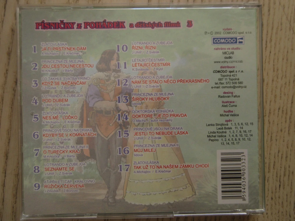 PÍSNIČKY Z POHÁDEK A DĚTSKÝCH FILMŮ, 3., CD HUDBA