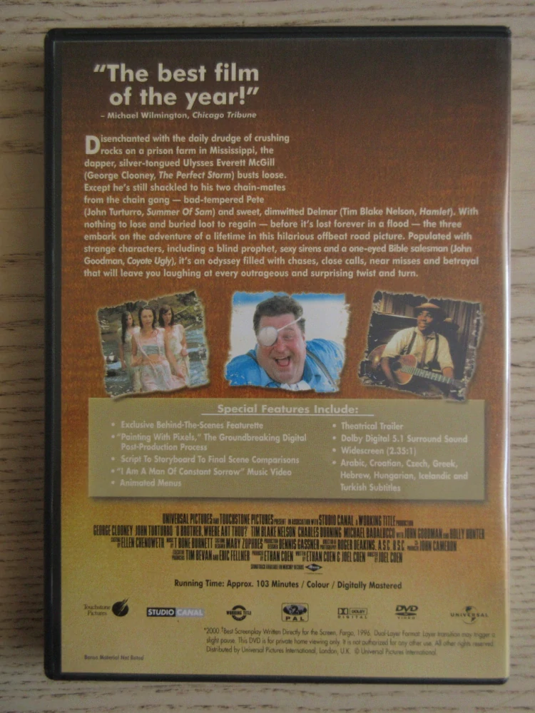 BRATŘÍČKU KDE JSI ?, G.CLOONEY, GB OBAL, ČESKÉ TITULKY, DVD FILM