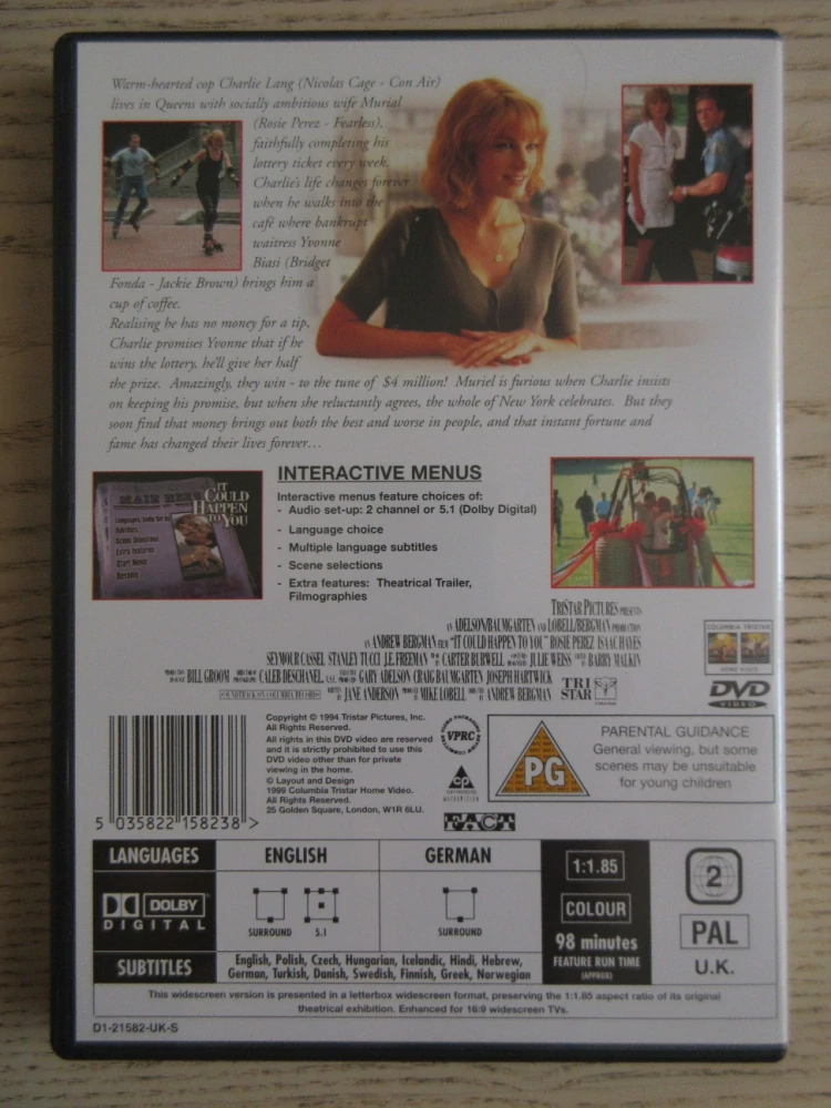 MŮŽE TO POTKAT I VÁS, N.CAGE, B.FONDA, GB OBAL, ČESKÉ TITULKY, DVD FILM