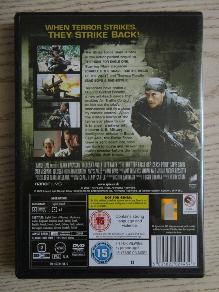 HON NA ORLA: BOD DOPADU, M.DACASCOS, GB OBAL, ČESKÉ TITULKY, DVD FILM