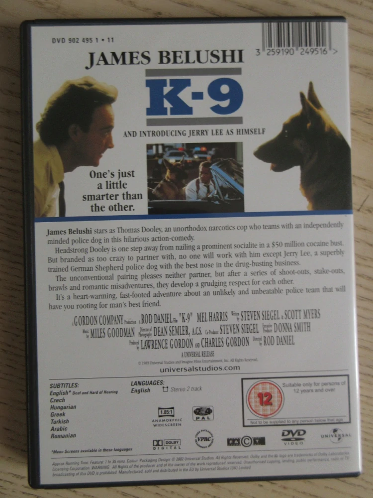 K-9 PŘÍTEL SE STUDENÝM ČUMÁKEM, J.BELUSHI, GB OBAL, ČESKÉ TITULKY, DVD FILM