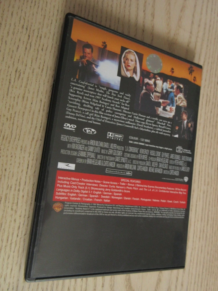 L.A.PŘÍSNĚ TAJNÉ, K.SPACEY, R.CROWE, GB OBAL, ČESKÉ TITULKY, DVD FILM